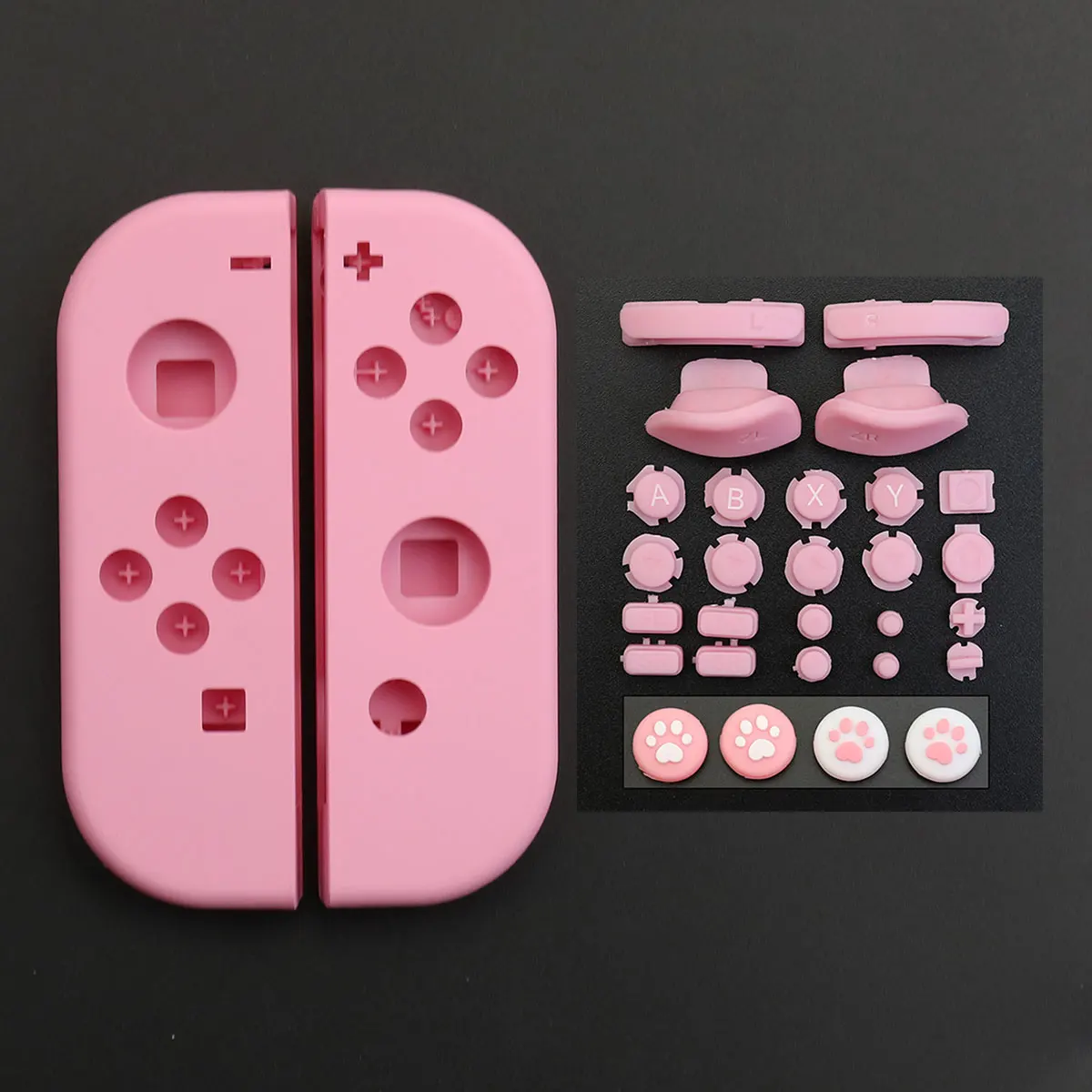 Picture 3: JCD Replacement Housing Shell Case For Switch JoyCon with  Buttons Set/ 4pcs thumb grip caps For NS Joy-Con Controller