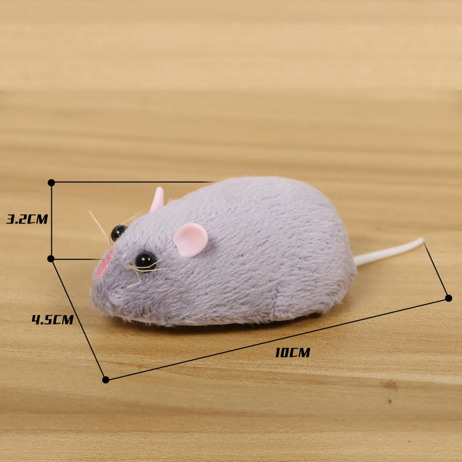 Rc Robot Toy Animals Wireless Electric Radio Control Rat Mouse Toy Flocking Emulation Toys Rat for Pet Cat Dog Joke Trick Toys