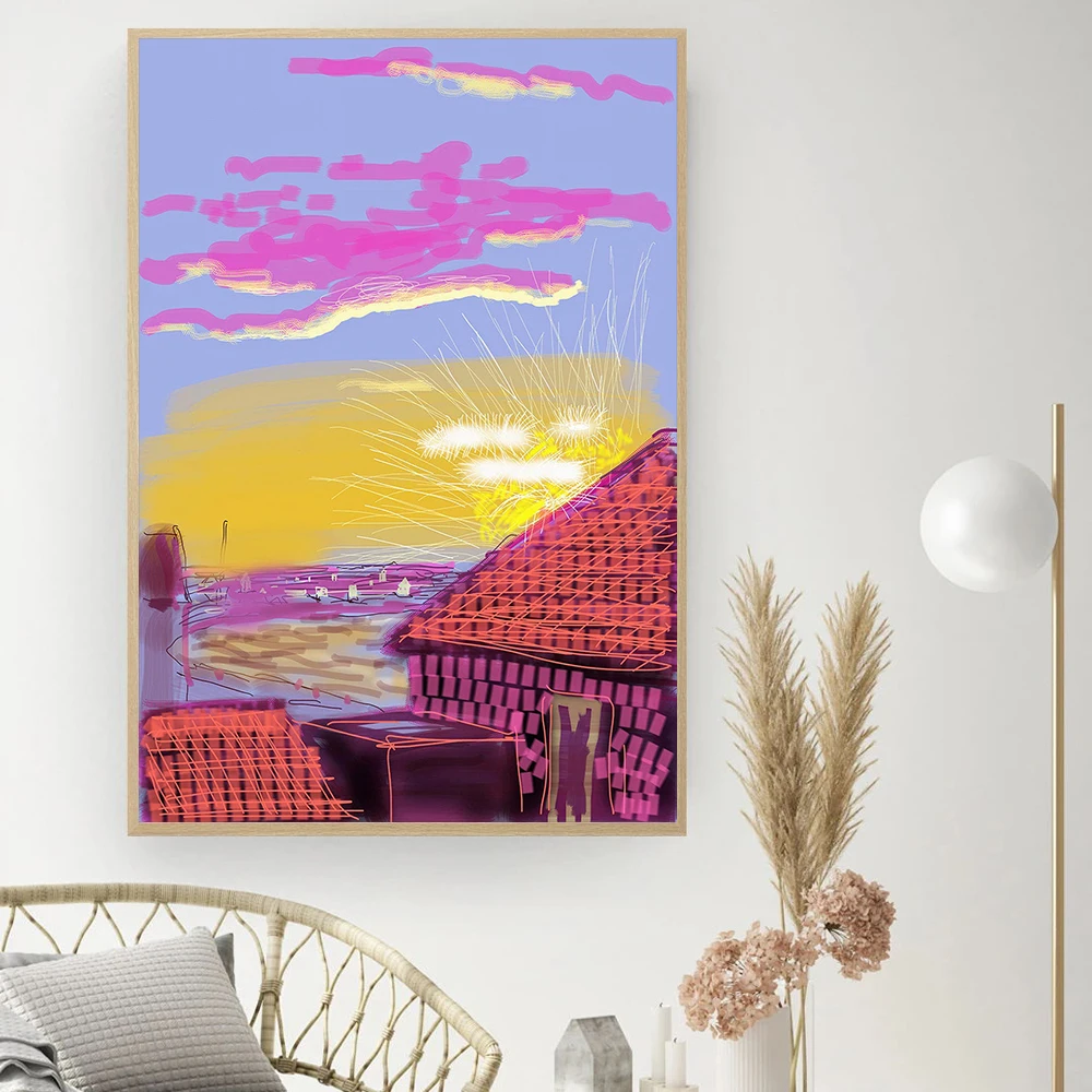 David Hockney Art Prints Exhibition Abstract Landscape Garden Canvas Poster Artwork Painting Wall Pictures for Living Room Decor