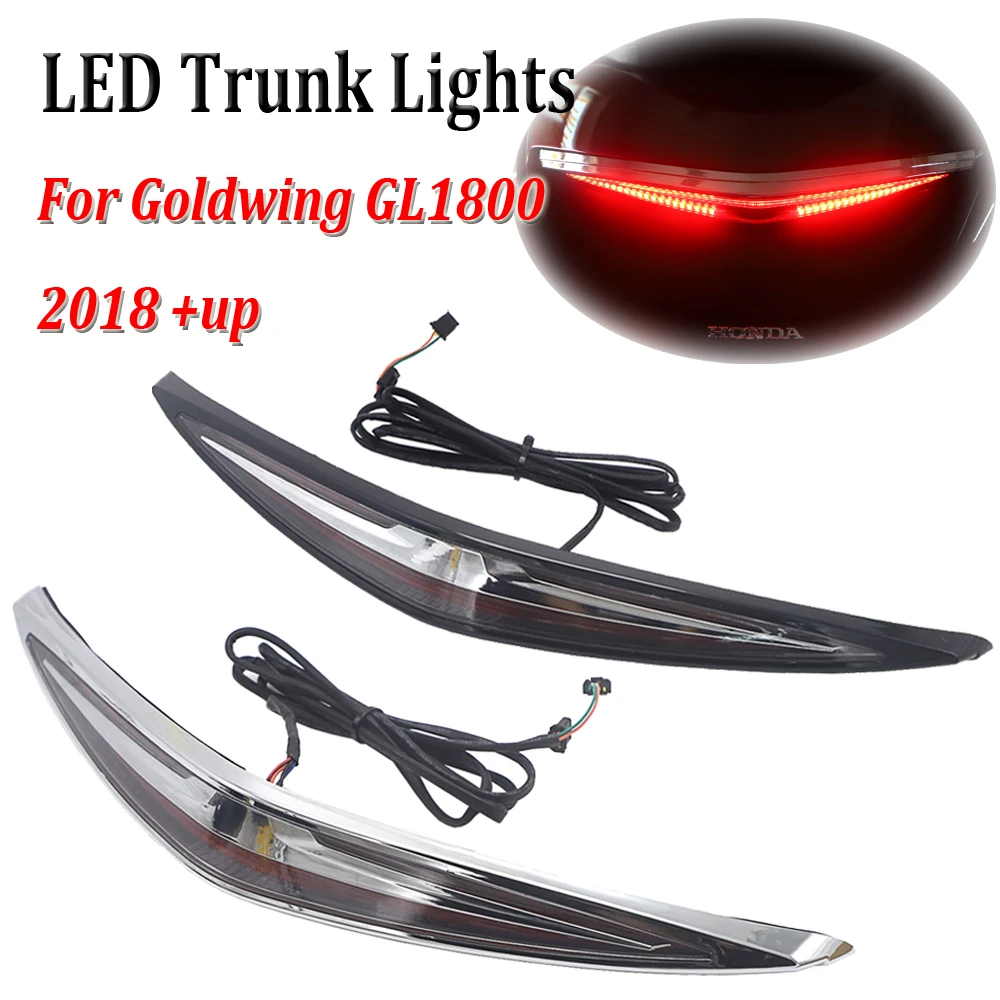 

NEW For Honda Goldwing Gold Wing GL1800 GL 1800 2018 2019 2020 Motorcycle ABS Trunk Spoiler LED Red Rear Brake Light Turn Signal