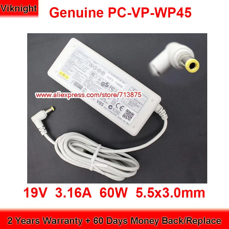 

Genuine PC-VP-WP45 60W Charger 19V 3.16A AC Adapter ADP-60NH for NEC 239704-001 PA-1650-02C 239704-001 3903049DB Power Supply