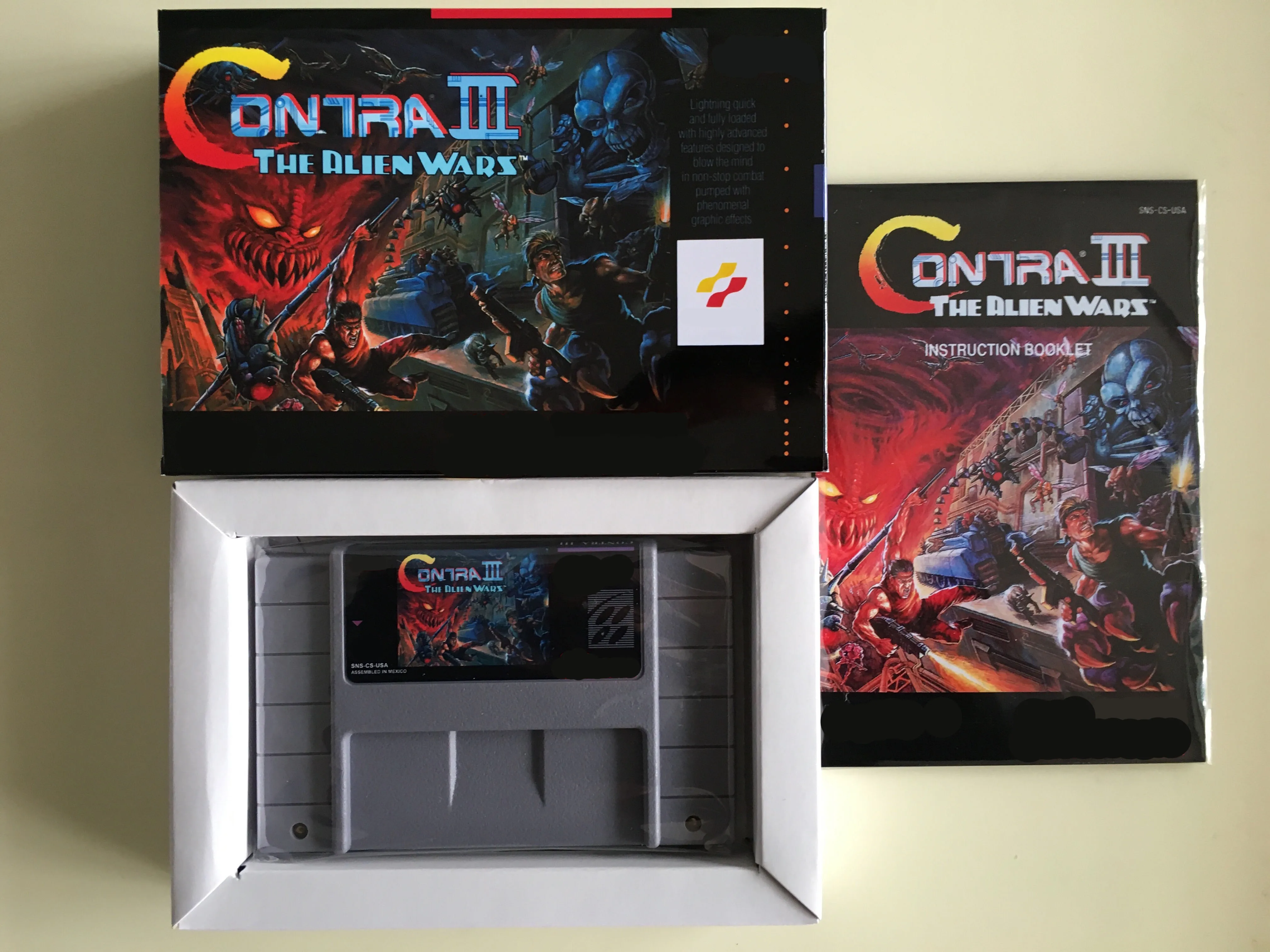 16Bit Games ** CONTRA 3 - The Alien Wars ( USA Version!! Box+Manual+Cartridge!! )