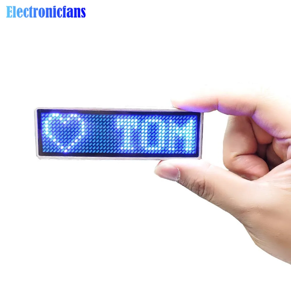 Mini-LED-Digital-Display-Namensschild, 4-stufig einstellbares, programmierbares, scrollendes Tag-Schild-Modul mit Bluetooth-Konnektivität – Detail 10