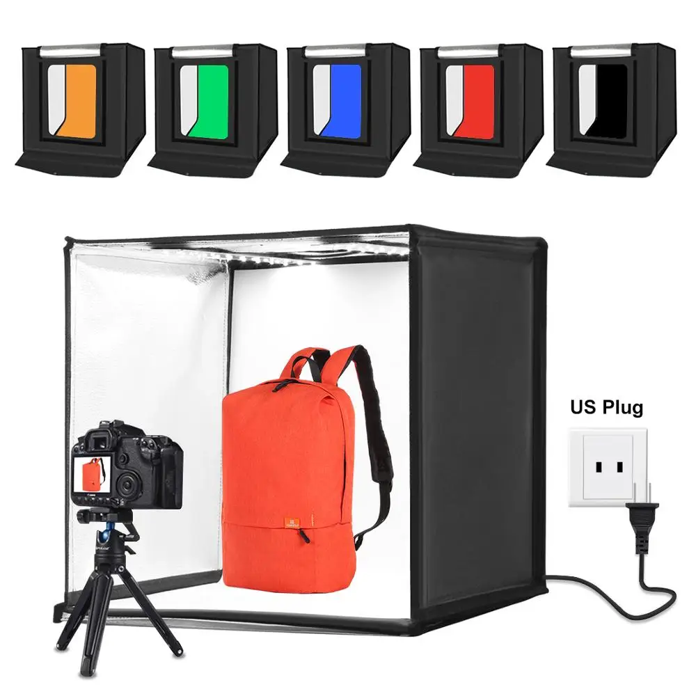 PULUZ 60CM Folding Lightbox Tabletop Shooting Softbox Mini Photo Studio Light Soft Box for Product Photography Background Kit