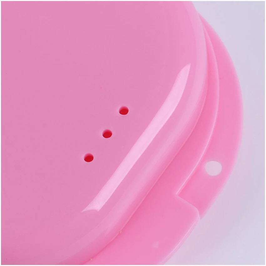 Caja para guardar Dentaduras postizas, contenedor de plástico para guardar utensilios, soporte para viaje, 5 colores