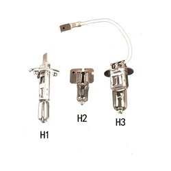 Bombillas halógenas transparentes para luces antiniebla de coche, lámpara de señal, H1, H2, H3, 12V, 4000K, 2 uds.