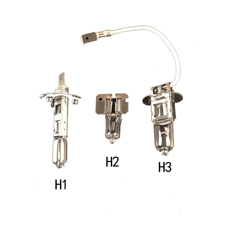 2pcs Car Halogen Bulbs H1 H2 H3 12V 4000K Transparent for Foglights Running Lights Signal Lamp