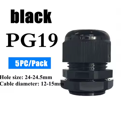 1/2/5/10pcs Waterproof Cable Gland Cable Entry IP68 PG7-PG36  White/Black Nylon Plastic Connector Joint - Image 23