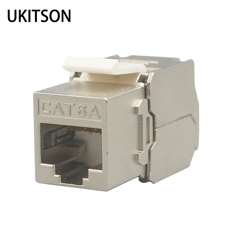 

Keystone CAT 6A RJ45 Shielded FTP Zinc Alloy Slot CAT.6A Jack Modules CAT6A LAN Coupler Socket For 10GB Network