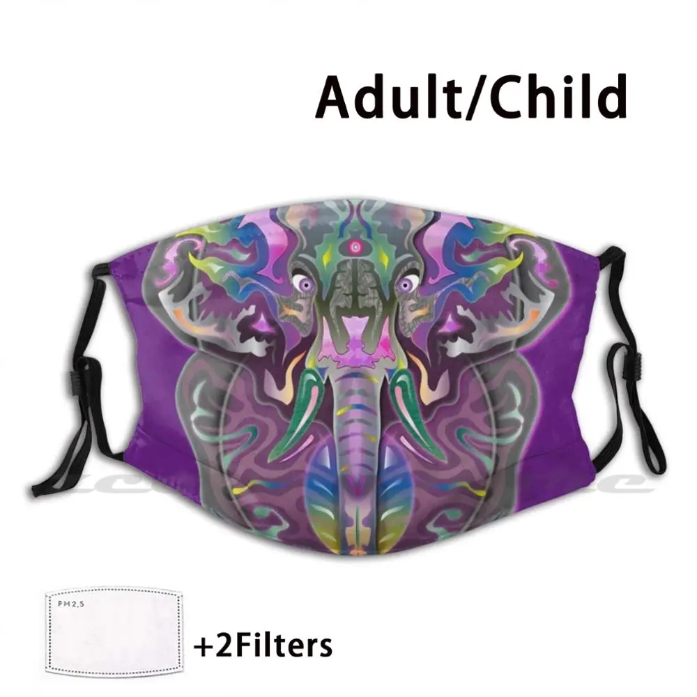 

Elephant Barn Mask Adult Child Washable Pm2.5 Filter Logo Creativity Elephant Vanwizle Barn Abstract Trunk Africa Peanut