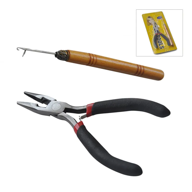 

Hair Extension Tools Pliers Opener Kit Hair Pliers Pulling Needle For Fusion Capsule Hair Keratin