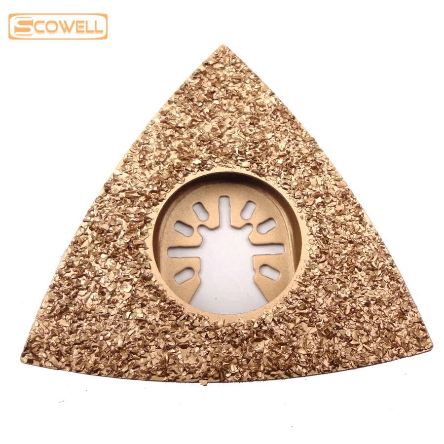 Multi Tool Carbide Grits Blades For Tile Grout Remove Tile Edge Eater Cutting Diamond Concrete Grinding Oscillating Saw Blade