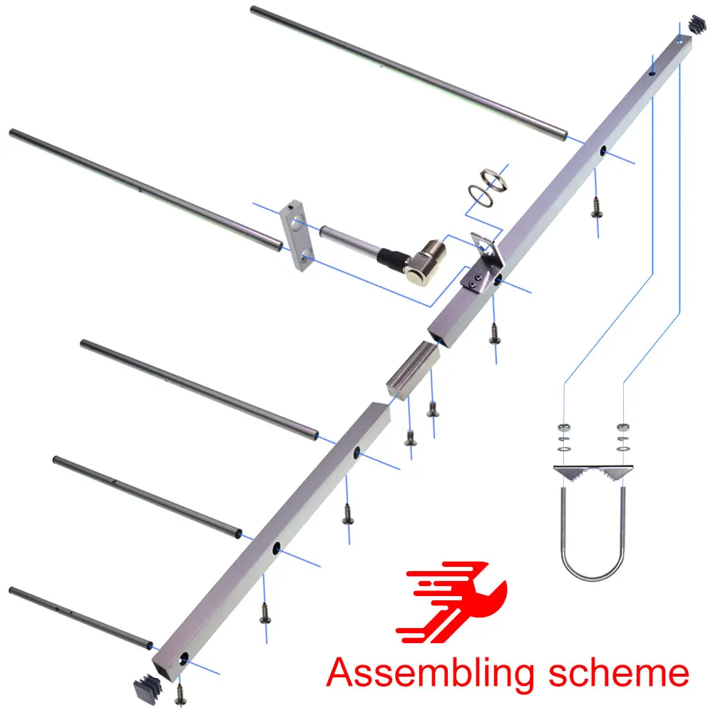 Imagem -03 - Antena de Alto Ganho Uhf400470mhz 11dbi Conector So239 Yagi-uda Apto para Tyt Md390 Bf888s Walkie Talkie Yagi-ay02