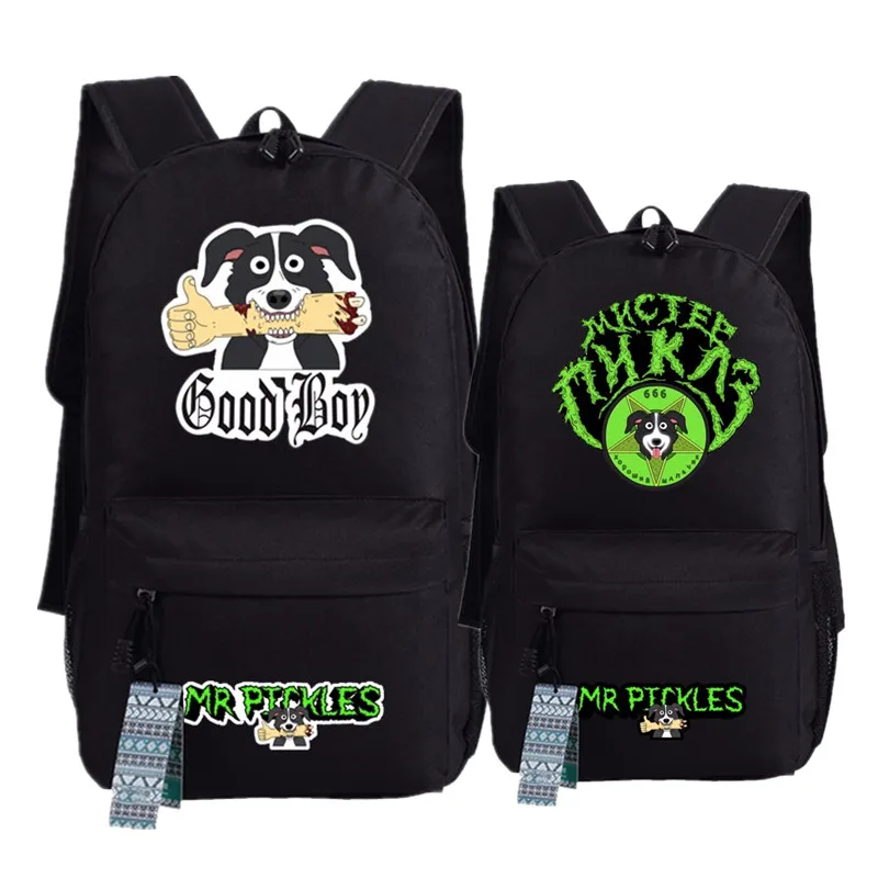 Mr Pickle Good Dog Printed Backpack School bag Women Men Cosplay Bag Student School Book Backpack Mochila Bags Gifts