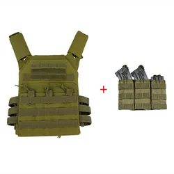 Taktik Avcılık Molle Yelek Ordu Paintball Koruyucu Plaka Taşıyıcı Yelek Askeri Airsoft Savaş vücut zırhı Dergisi Kılıfı Ile