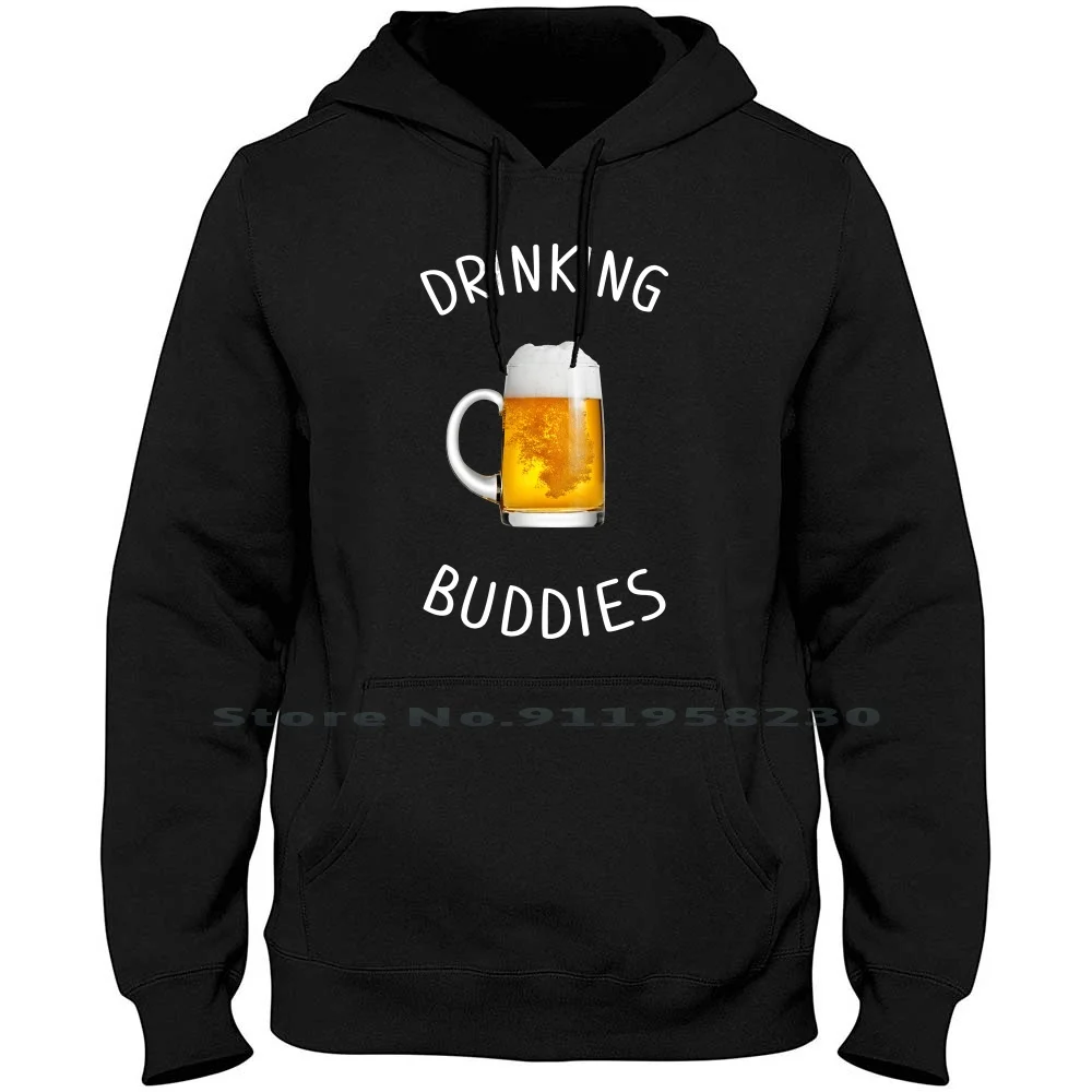 Drinking Buddies Beer Mug Hoodie Sweater 6XL Big Size Cotton Matching Drinking Drink Wine King Beer Ink Fun Die Bud Bee Family