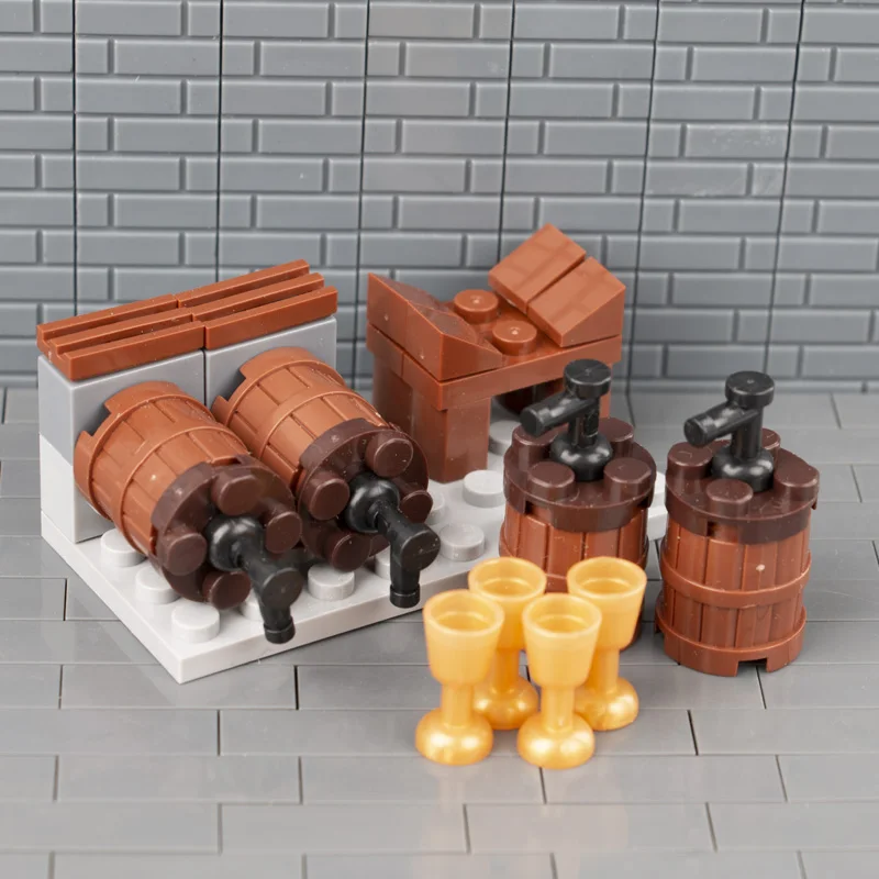 Building Blocks City  Wine Cellar Castle Scence Accessories Compatible Assembled Children's Toys