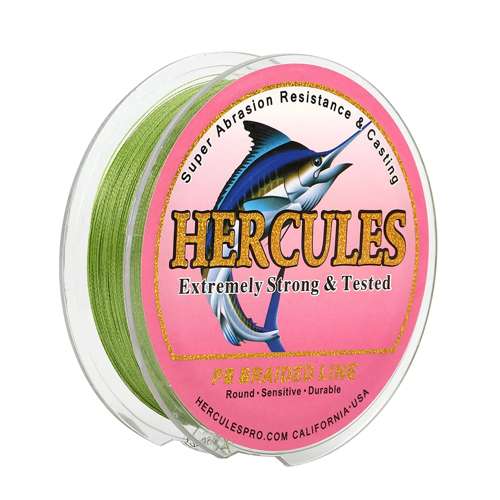 Hercules Designed for Female Anglers Fishing Line 4 Strands Multifilament 15 Color 100M PE 6-100LB Carp Braid Lake Leisure Sport