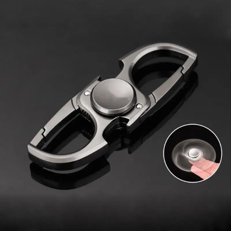 Finger Spinner Fidget Hand Spinner Anti-Anxiety Toy Relieves Stress Finger Spinner Ketchain Bottle Opener EDC Adult Kids boy Toy