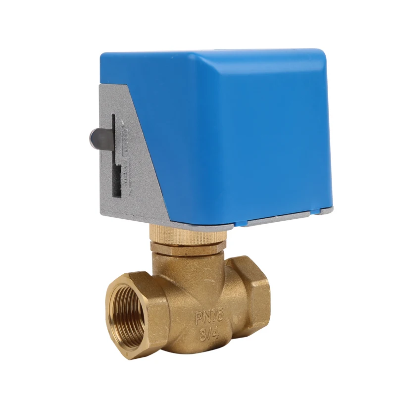 

Electric Globe Valve Brass 2 wire DN15 DN20 DN25 Motorized Two-way Three-way Valves Central Air Conditioning Fan Coil Valve 220V