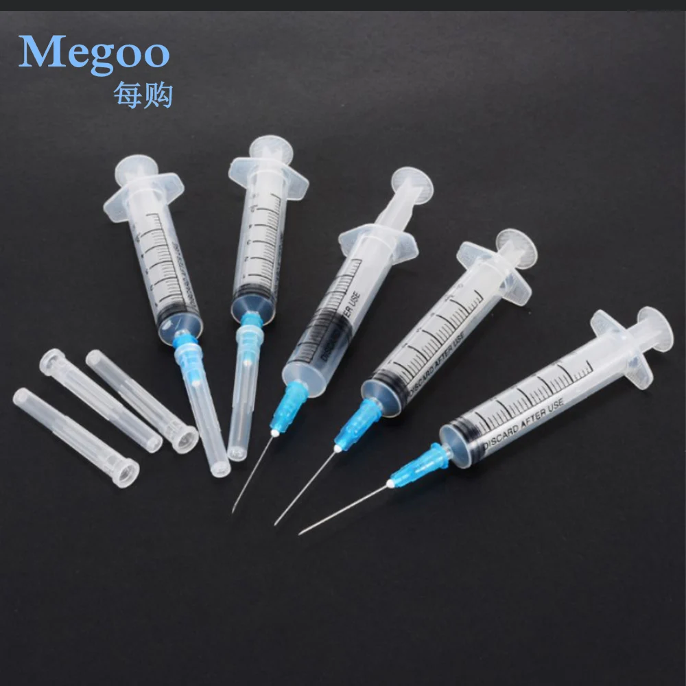 20Pcs 1/2/5/10/20ml Disposable Plastic Syringe With Tip Needle For Feeding Child Pet Industrial Glue Nutrients Perfume Injection