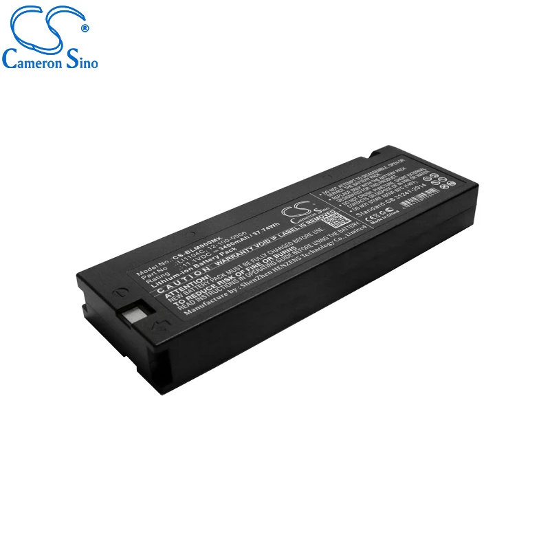 CameronSino Battery for Biolight M8000 M9000 M9500 fits 12-100-0006 LI1104C M66 Medical Replacement battery 3400mAh/37.74Wh