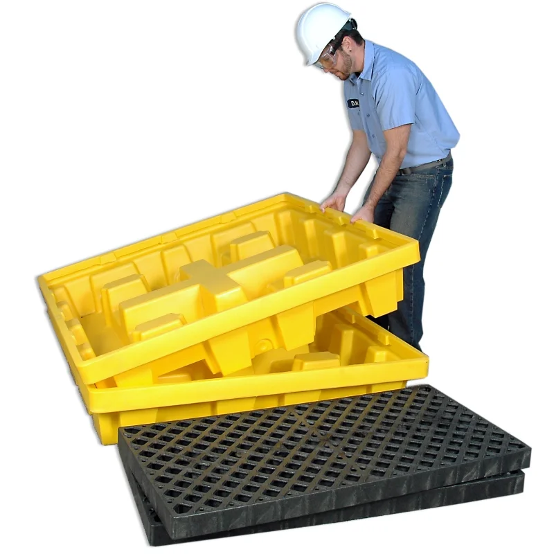 Polyethylene  Spill Deck Spill Pallet For Oil Control Spill Containment Tray