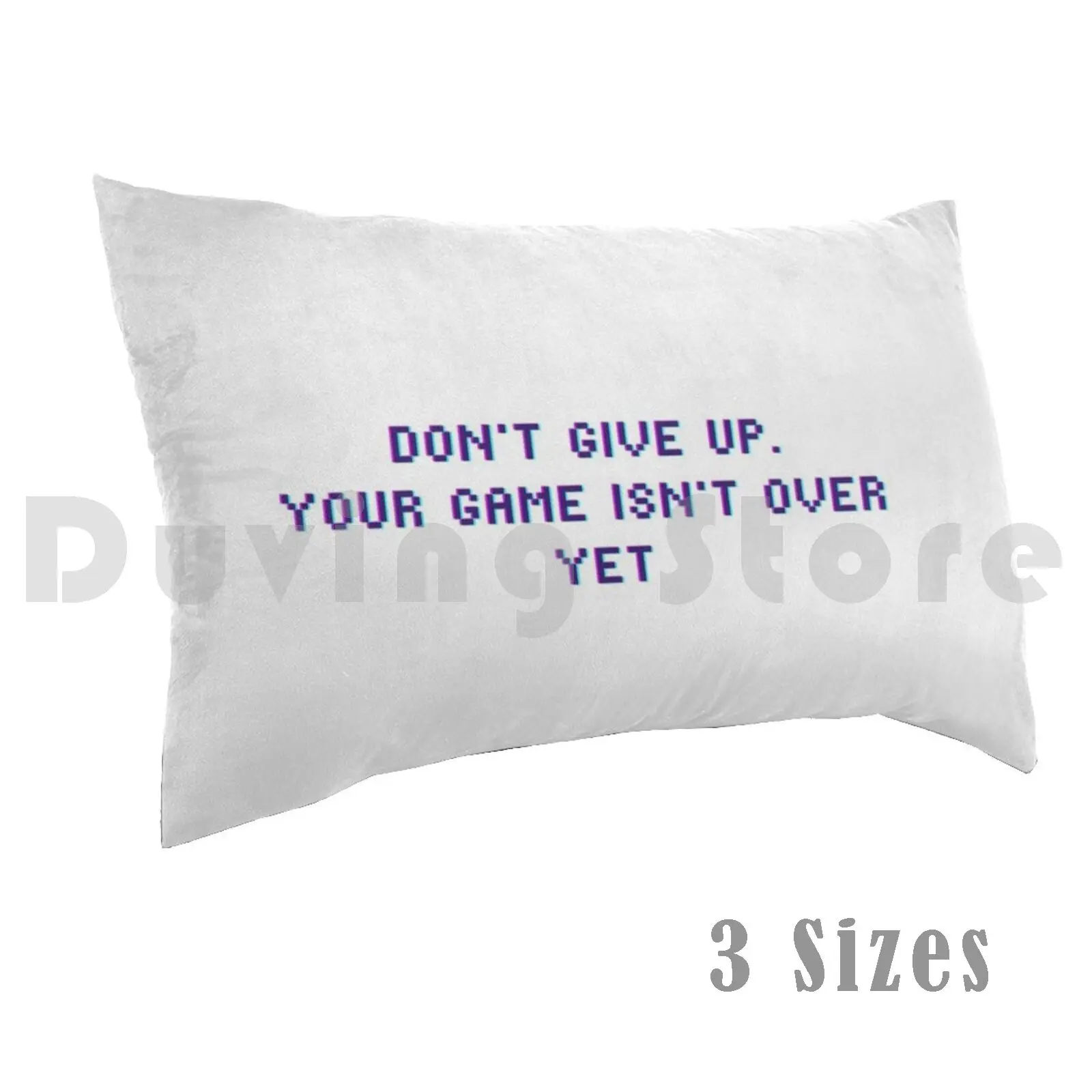 Blue-Ish Purple ' ; Don' ; T Give Up' ; Gaming Style Text Pillow Case DIY 50*70 1 2