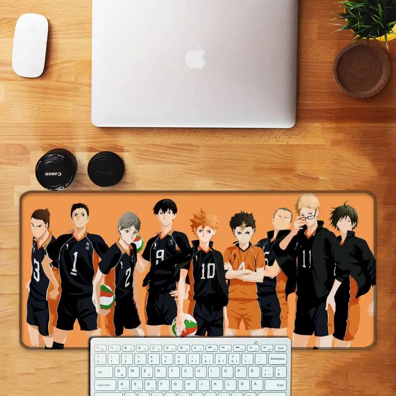 Anime haikyu mouse pad gamer anime 80x30cm notbook tapete do mouse gaming mousepad grande nova chegada almofada do mouse computador mesa padmouse esteiras