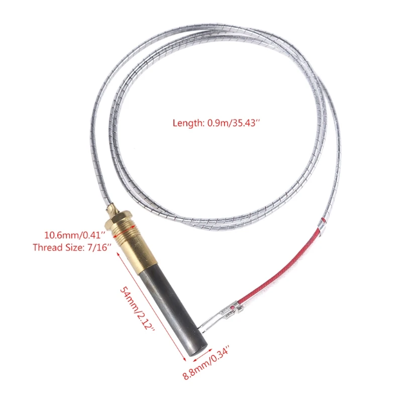 열전쌍 교체 2-Wire 구리 Thermopile 발전기 가스 화재 장소 스토브 히터 Thermopile 액세서리