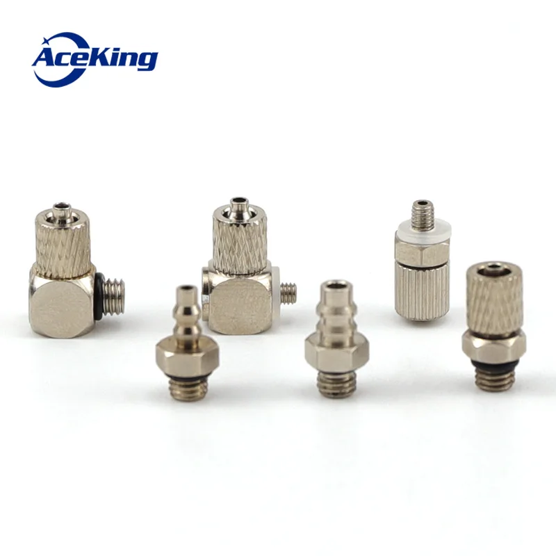 Straight curved pagoda miniature air compressor quick screw iron quick twist assembly joint m-5alu-6-m5 m-3au-4-m5 3-m3 3-m5 2-m