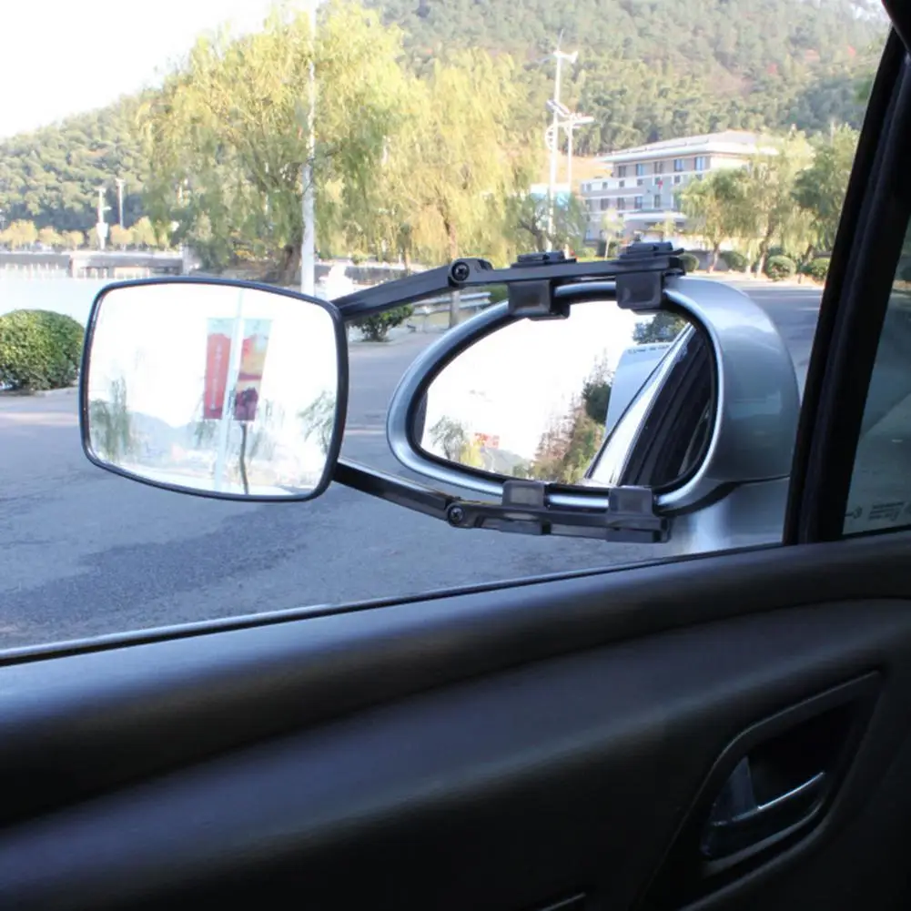 Car Safety Side Mirror Accessories RV Caravan Glass Towing Trailer Extension Extendable Blind Spot Adjust Angle Rearview Mirror