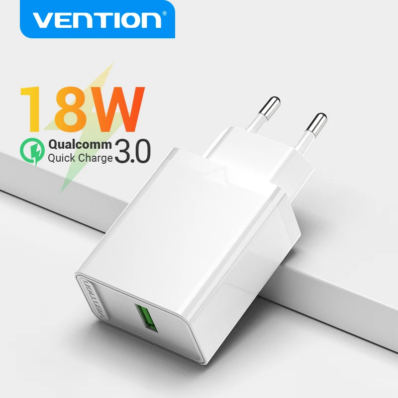 Vention USB Quick Charge 3.0 18W USB Charger QC3.0 Fast Wall Charger Mobile Phone Charger for Samsung s10 Huawei Xiaomi iPhone