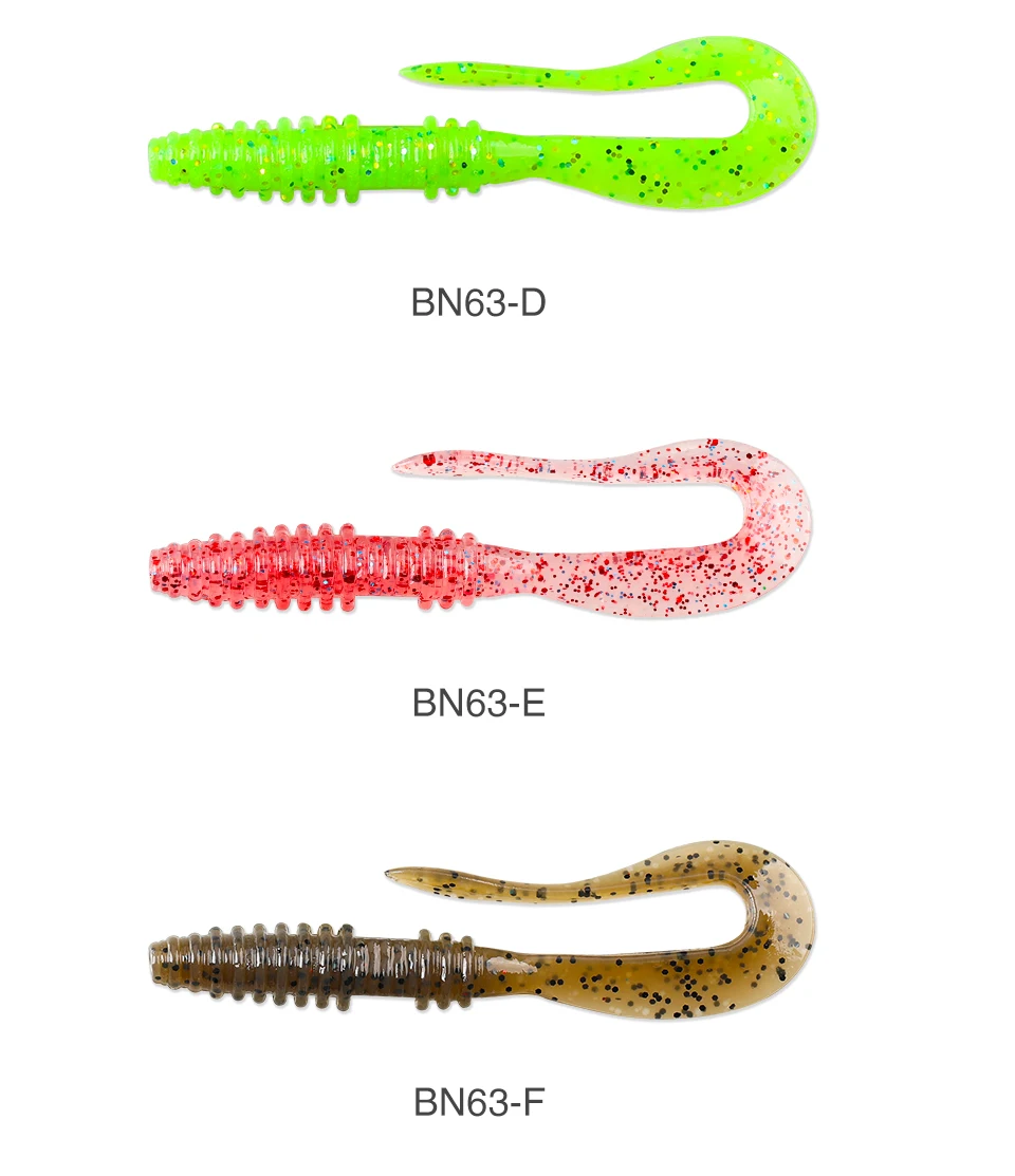 TSURINOYA Angelköder Grub 63 mm 0,7 g 40 Stück Light Game Ajing Künstlicher weicher Köder BOUNDEN Bass Fügen Sie Garnelensalz hinzu Silikon Swimbait – Detail 17