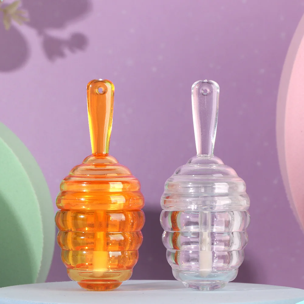 5.5ML Clear Amber Plastic Lip Gloss Tube Honey DIY Lip Gloss Containers Bottle Empty Cosmetic Container Tool