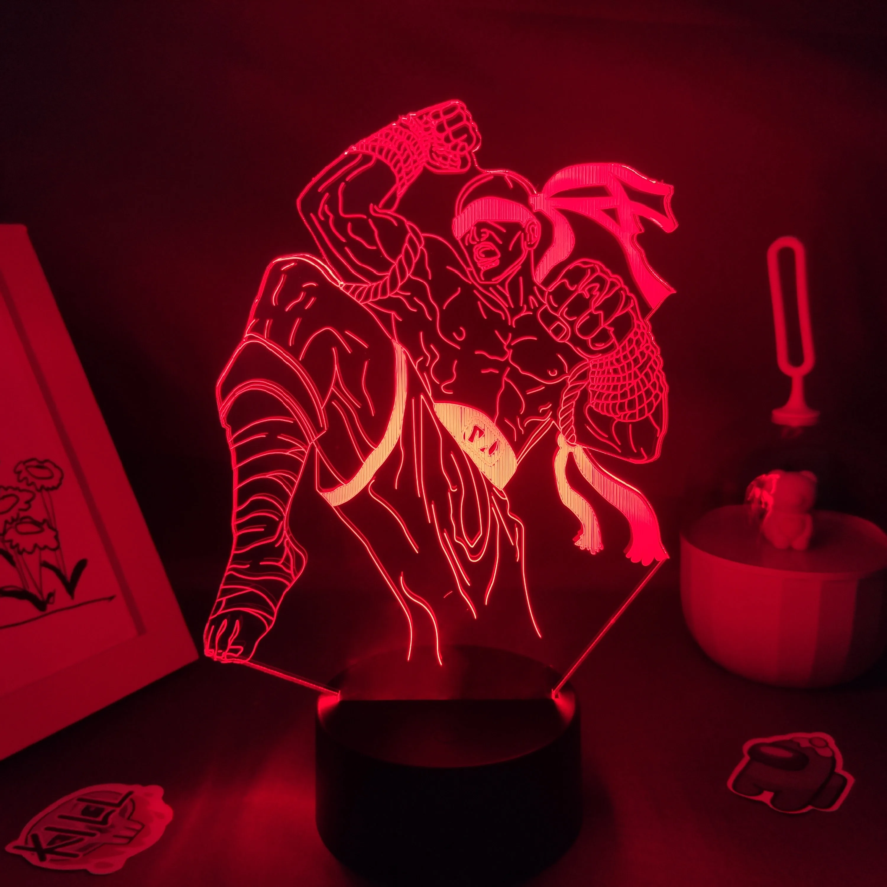 

LOL Game Figure The Blind Monk Lee Sin Lamp 3D Led RGB Neon Night Lights Gift Friend Room Table Colorful Decor League of Legends