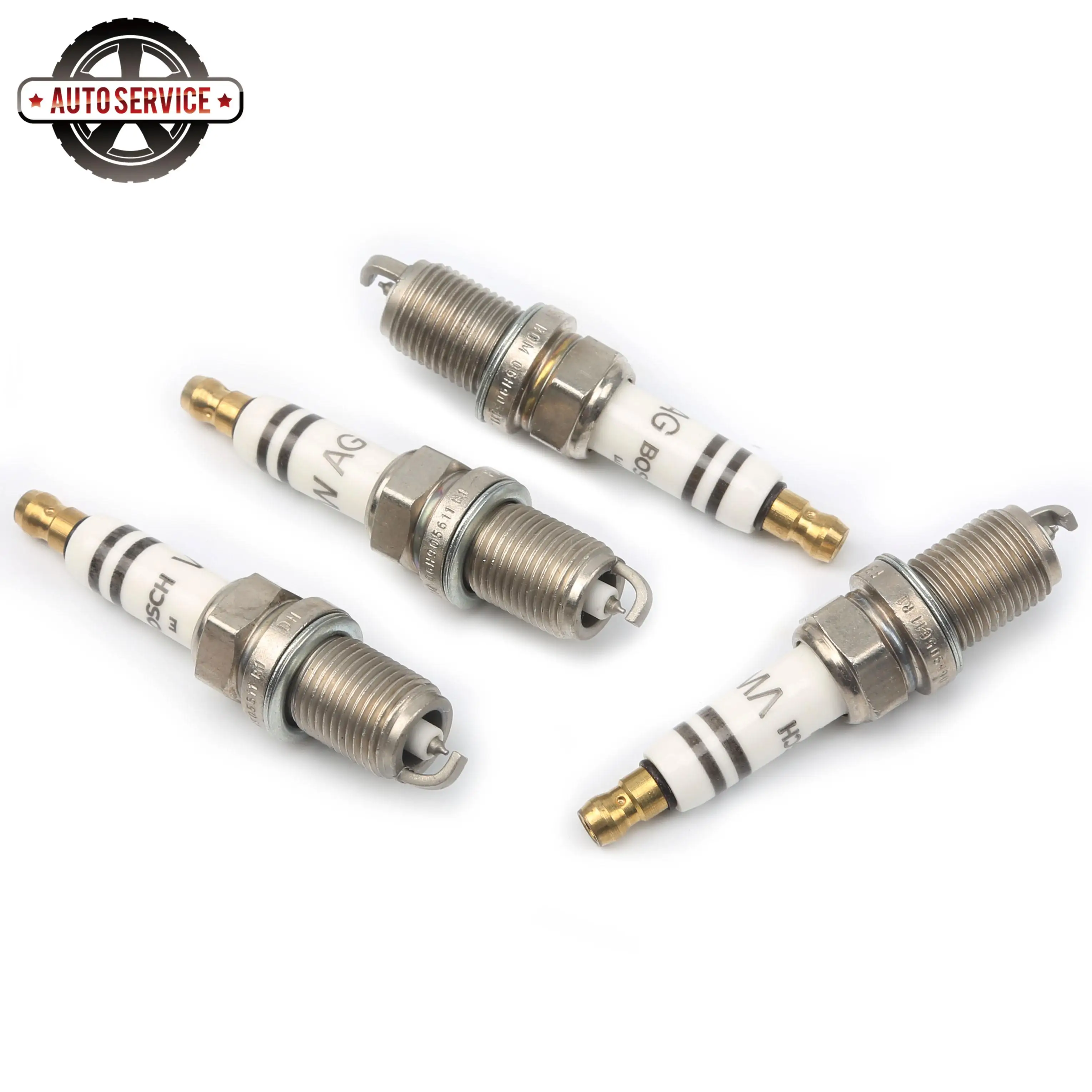 

4PCS Spark Plugs Set For VW Jetta Passat Golf Tiguan Audi A4 A5 A6 Q3 Q5 TT R8 Skoda Octavia Seat Leon ​06H905611 06H905601B