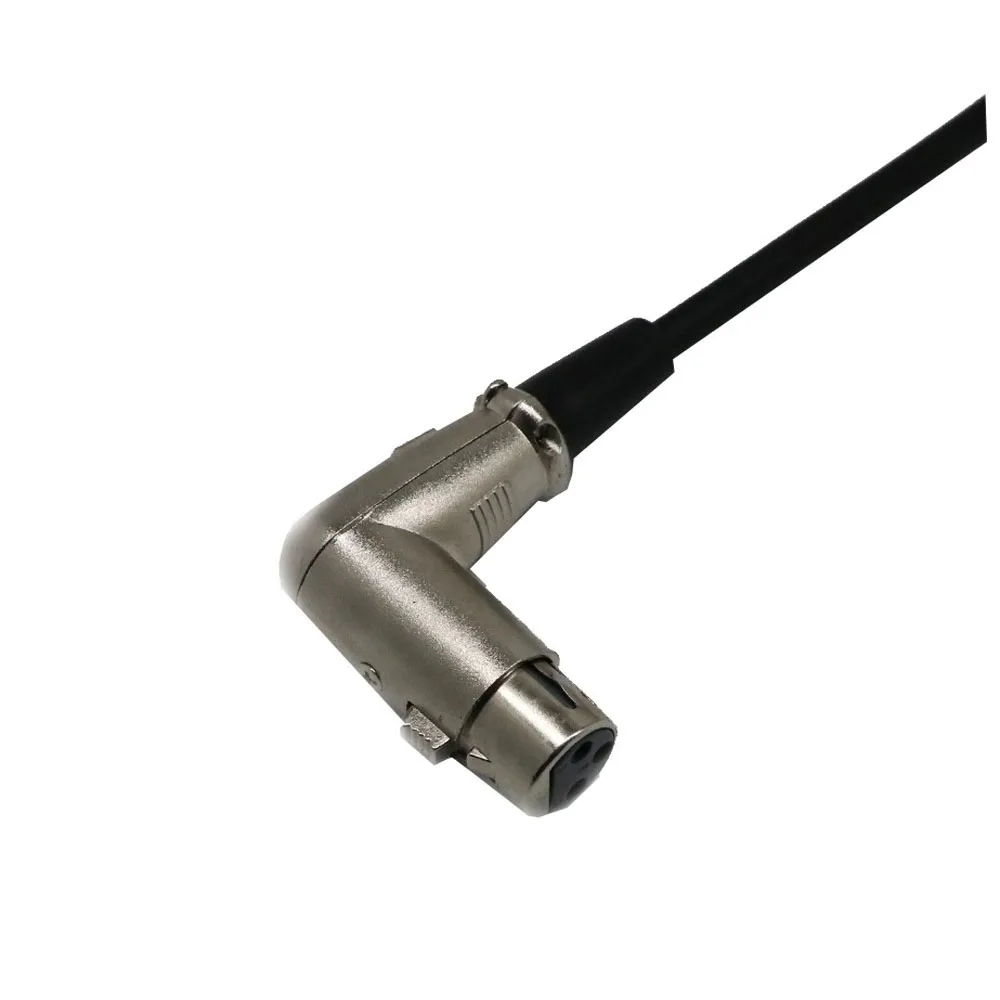 3Pin XLR Microphone Audio Cable Plug Connectors Cannon Cable Terminals DIY Audio Signal Plug 90 Degree Lighting Cable DMX Cable