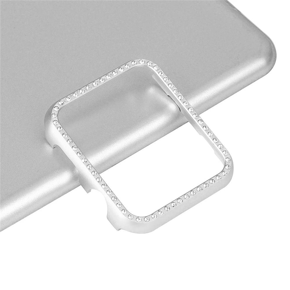 Diamond Case For Apple Watch Series 9 8 7 41mm 45mm Metal Bumper Cover For iWatch 9 8 6 SE 40mm 44mm Ultra-thin Frame Protective