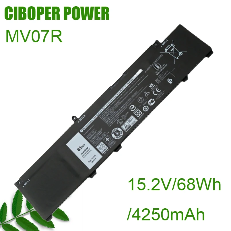 

CP Laptop Battery MV07R 15.2V/ 68Wh/4250mAh For Inspiron 3500 5500 G7 7790 G3 15 3500 3590 G5 15 5500 5505 Series 72WGV W5W19