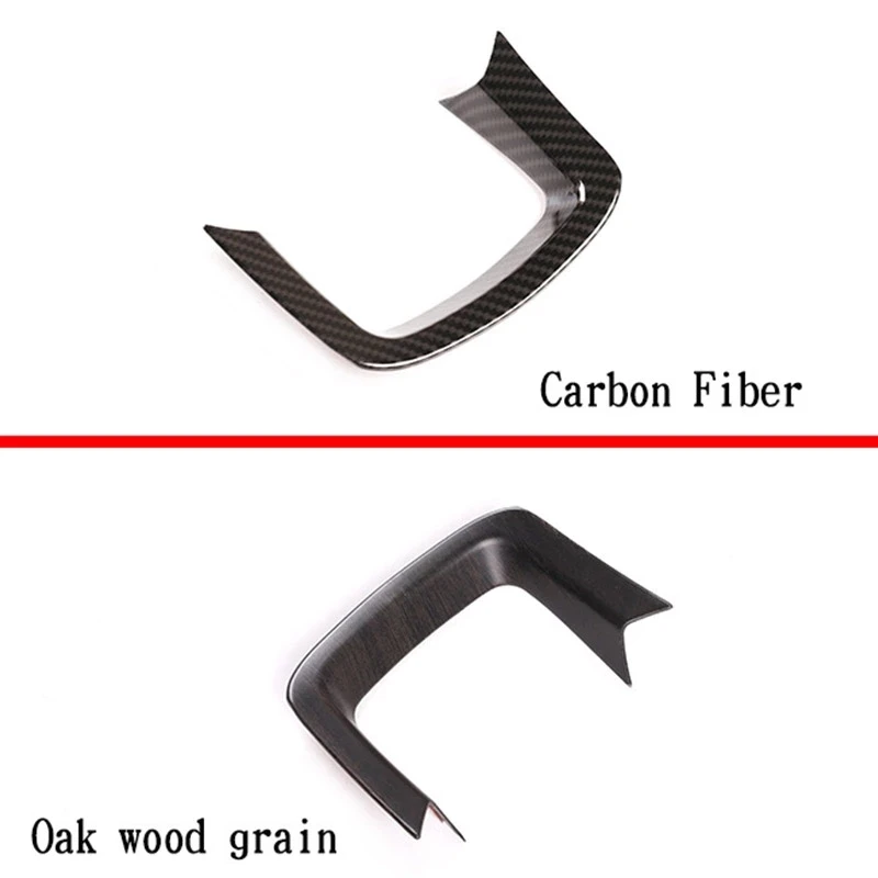 For Land Rover Discover Sport ABS Carbon Fiber Steering Wheel Frame Decoration Cover Trim For Range Rover Velar Sports Evoque
