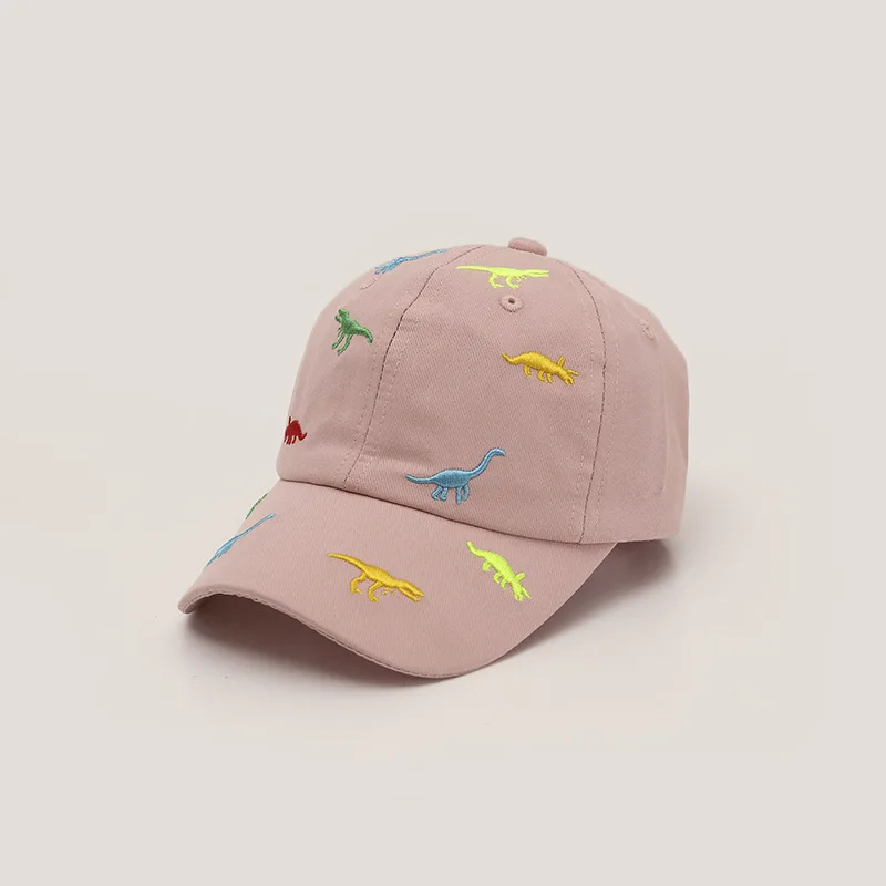 Korea Children\'s Hat New Cartoon Dinosaur Embroidered Cap Trend Big Eaves Sun Shading Baby Baseball Caps Casual Kids Visors