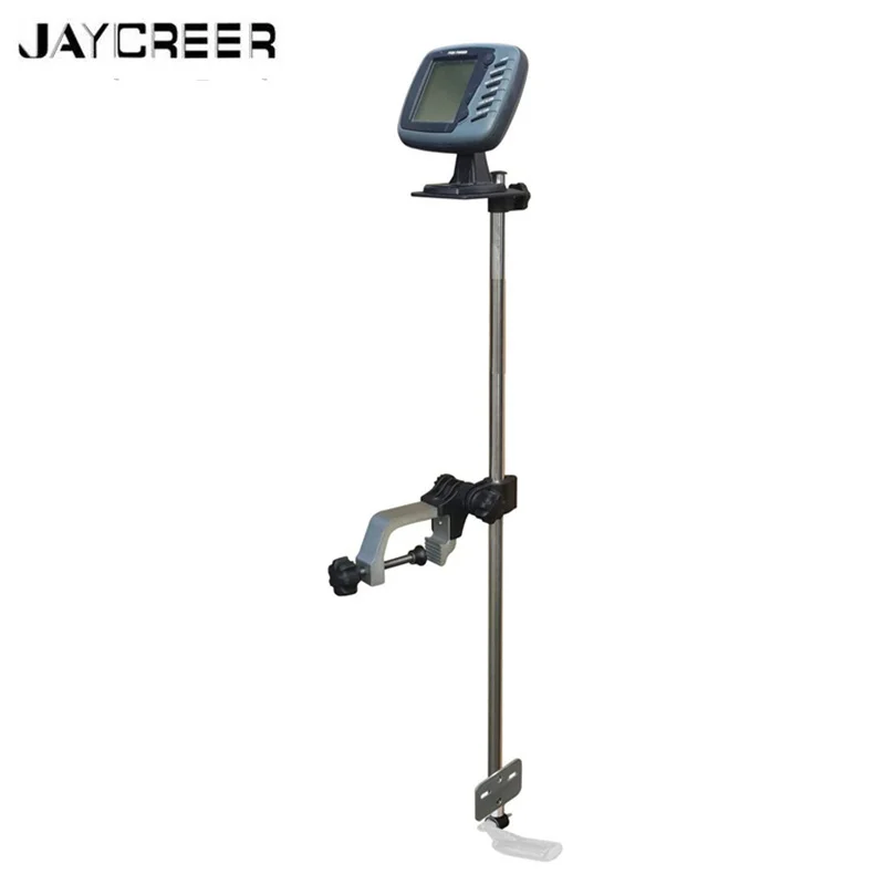 JayCreer Aluminum Portable Boat Kayak Canoe Transducer Bracket And Fishing Finder Mount,Quick Removal From Canoe Or Boat