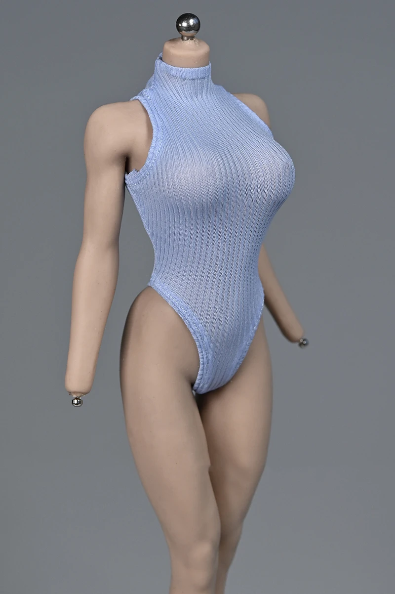 Accessorio per vestiti per figure femminili in scala 1/6, modello di body Gami senza maniche a forcella alta per corpo di action figure da 12 pollici