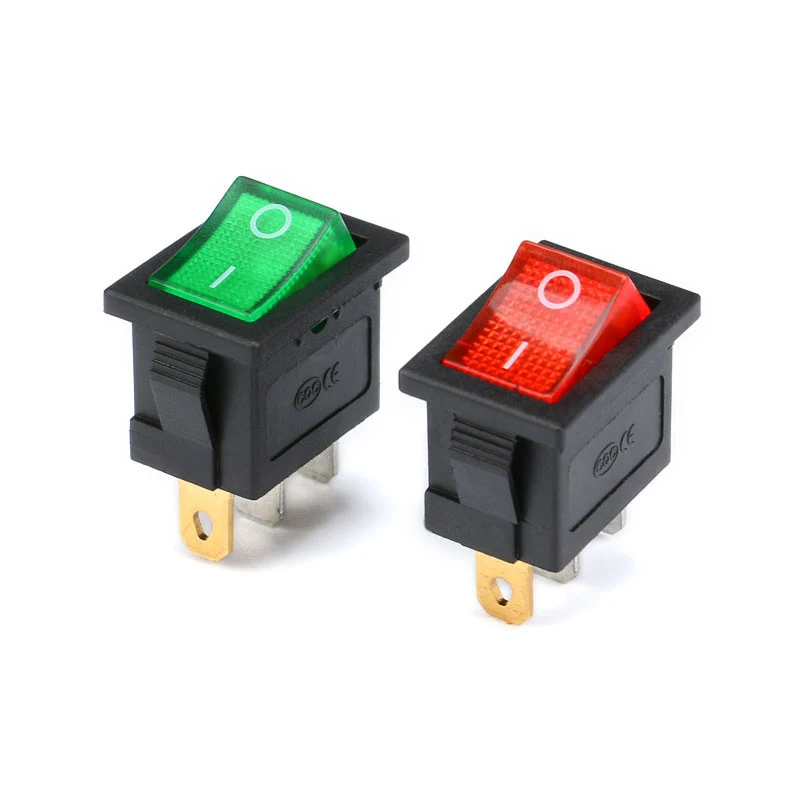 10pcs XL601 series ship type/round rocker power switch button switch accessories 2/3/4/6 feet with light