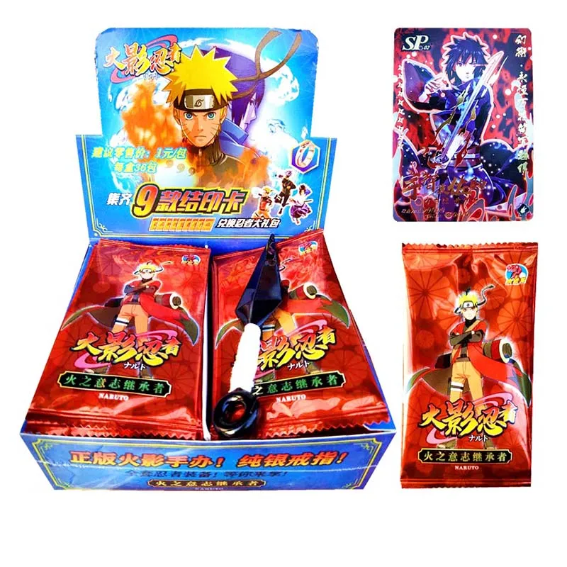 Cartas de juego de película de Naruto, cartas de Anime japonés de dibujos animados Hokage, Colección SSP, Uchiha Sasuke, Ninja Wars R, juguetes para