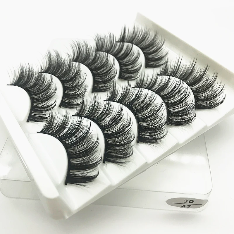 5 Pairs 3d mink hair false eyelashes natural Long Eye Lashes Wispy Makeup Extension Tools sexy mink eyelashes eye lashes cilios