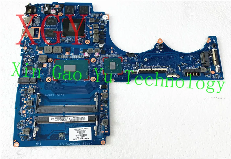 Original FOR HP 15-cb 15T-CB000 Motherboard DAG75AMBAD0 L04934-601 L07935-601 i5-7300HQ  I7-7700HQ GTX1050 100% Testado OK