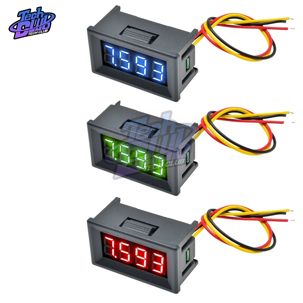 ミニデジタル電圧計,電流計,0v-100v,電圧計,0.56 \