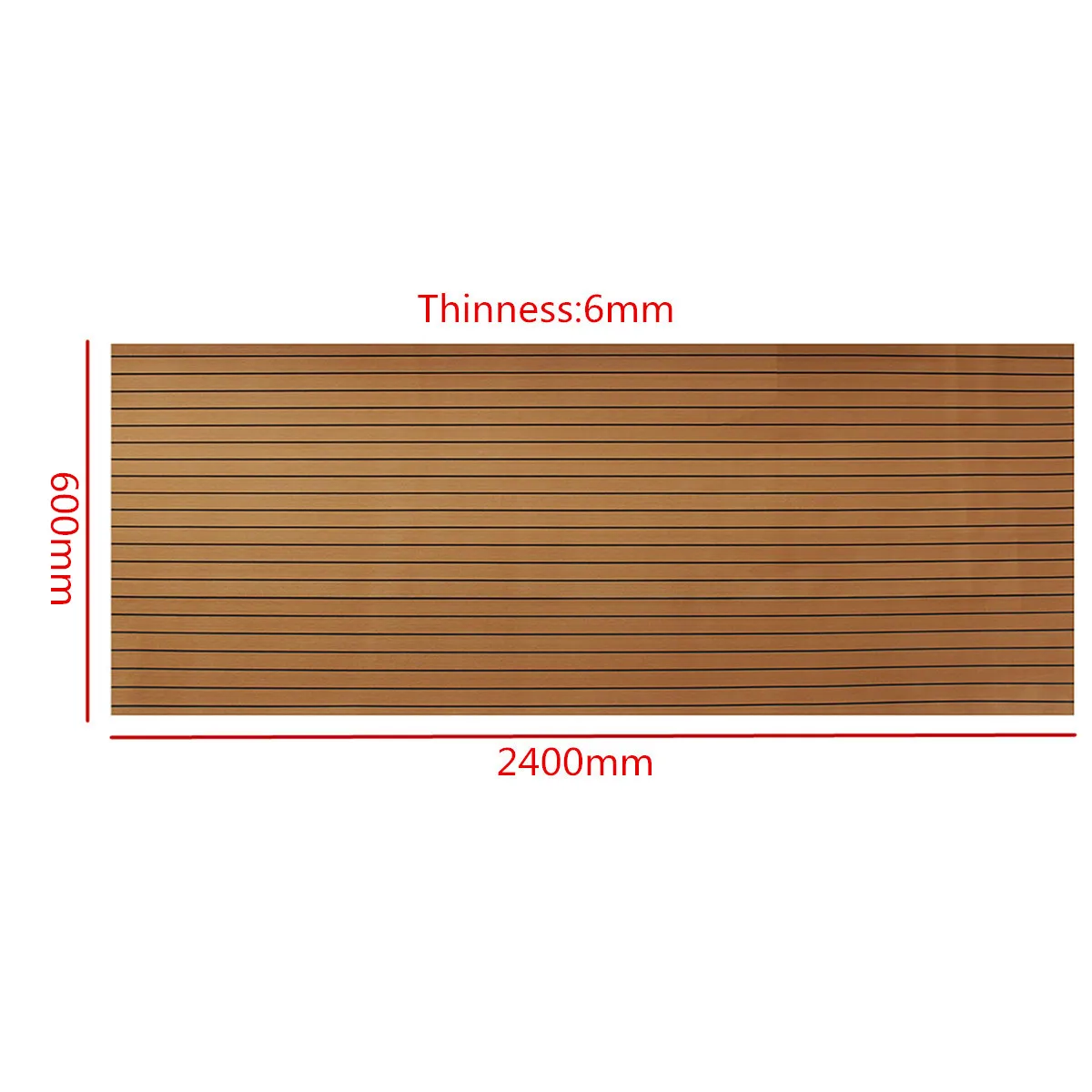 2400X90/600Mm Bruine Eva Foam Boot Vloeren Faux Teak Decking Blad Pad Voor Jacht Auto Marine Boot Decor Anti Slip Mat